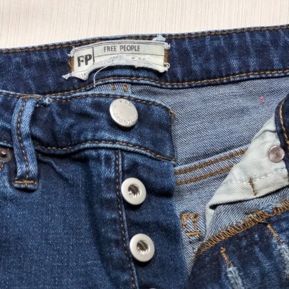 Free People Button Fly Skinny Jeans Size 25 - Picture 4 of 4